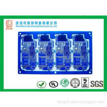1 oz Copper Six layer HDI pcb bule mask immersion gold for